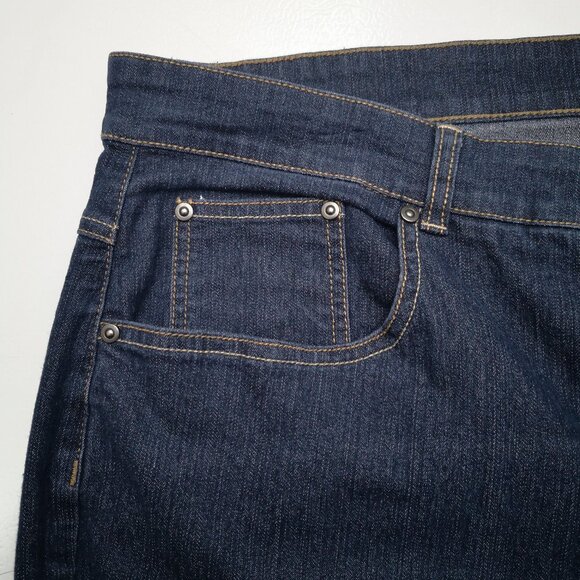 George Plus Ladies Size 22WP Dark Wash Straight Fit Blue Jeans - Picture 7 of 13